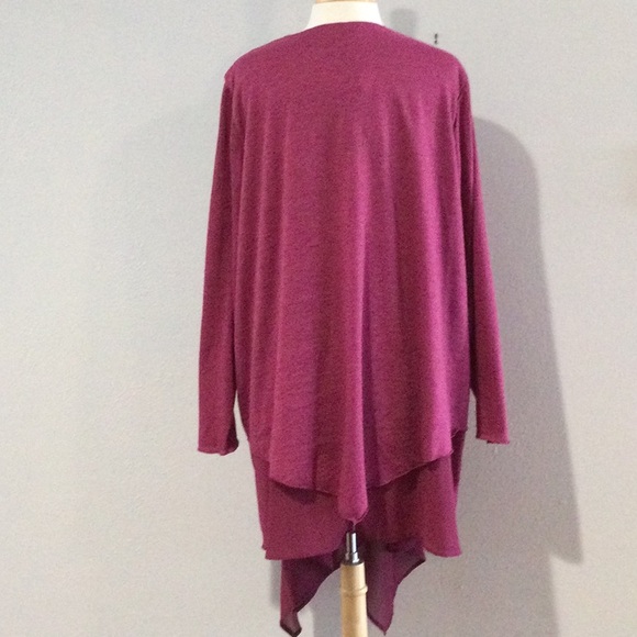 Gozzip Purple Long Sleeve Layered Oversized Cardigan Jacket Size L NWT - Picture 7 of 16